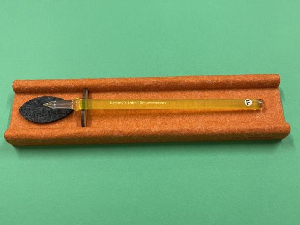 ケミーズラボ　ガラスペン　ほそ軸　KL-hoso-SP-6　F(細字)　レモネード