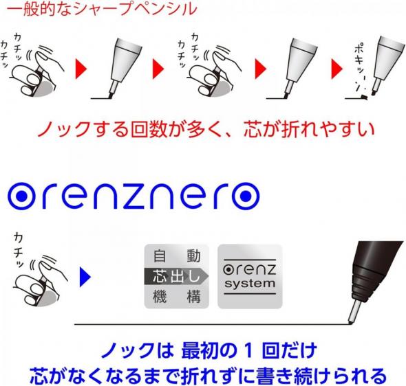ぺんてる　シャープペン　オレンズネロ　0.3mm　PP3003-A