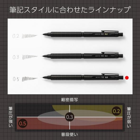 ぺんてる　シャープペン　オレンズネロ　0.3mm　PP3003-A