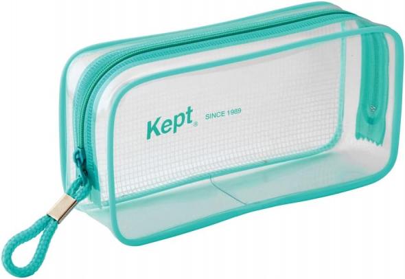 レイメイ　Kept　クリヤーボックスペンポーチ ライトブルー　KPF902H