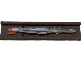 ケミーズラボ　ガラスペン　太軸ストライプ KL-str-20　F(細字)　スノー